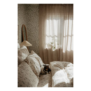 garbo&friends - Bluebell Cotton Muslin Fitted Sheet | Cream