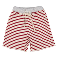 Babe & Tess - Tazio Striped Bermuda Shorts | Red
