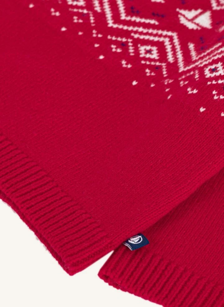 Petit Bateau - Baby Wool Jacquard Sweater | Red