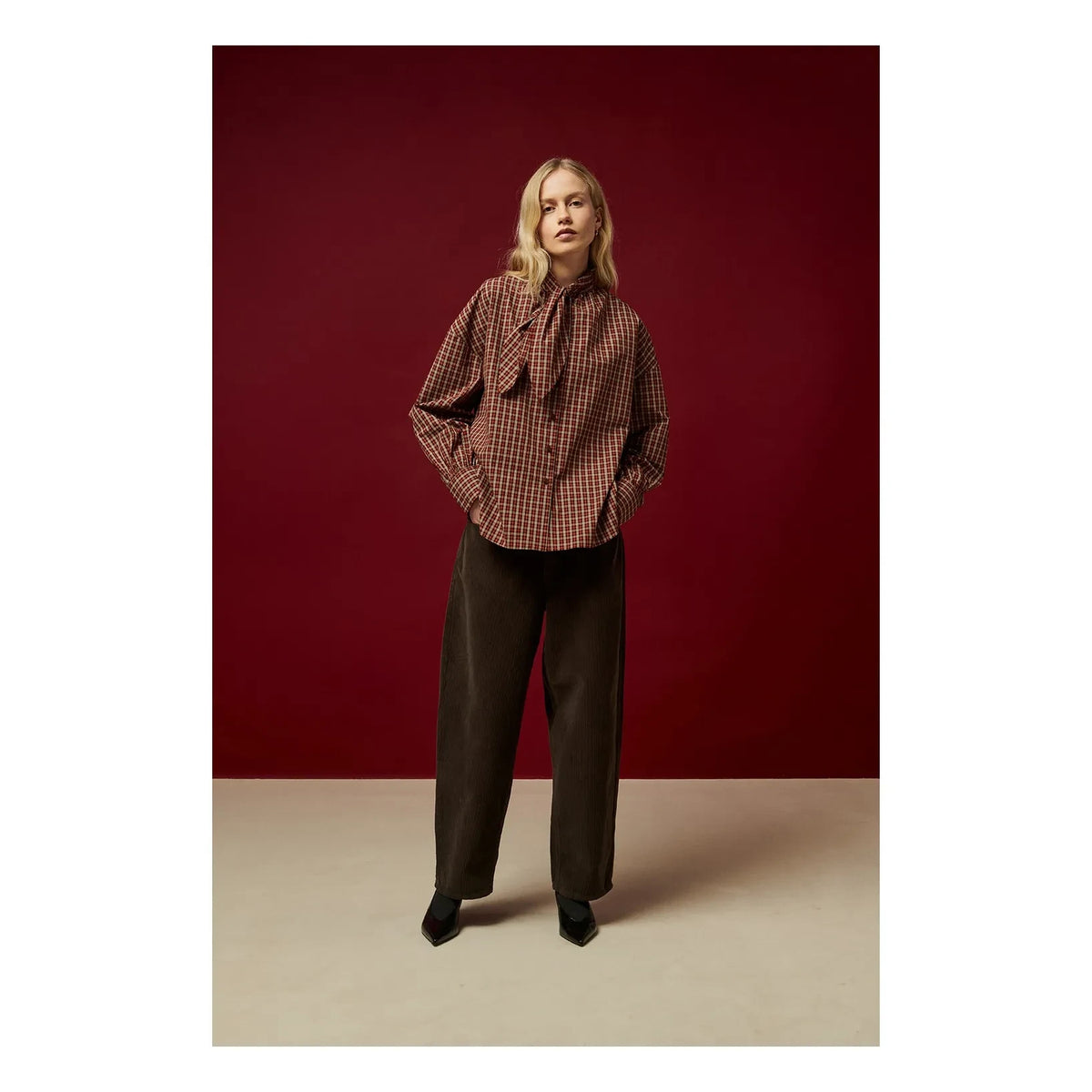BELLEPIECE - Russel Cotton Pants | Brown