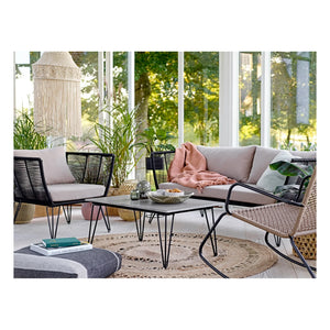 Bloomingville - Mundo Outdoor Lounge Sandalye | Siyah