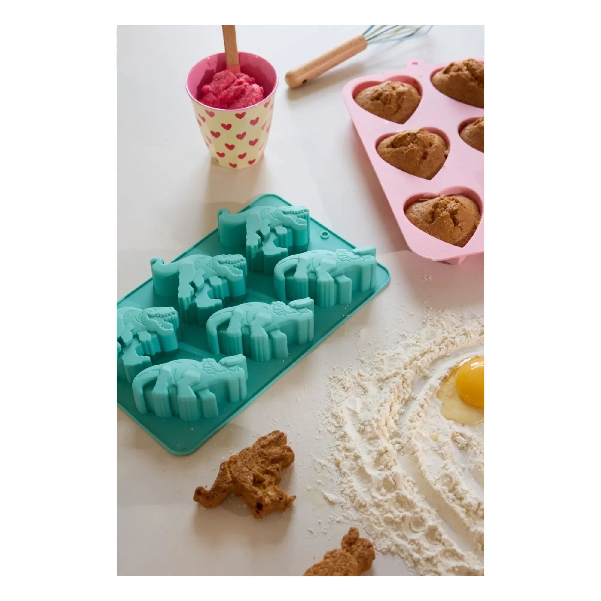 Rice - Dinosaur Silicone Mold | Mint Green