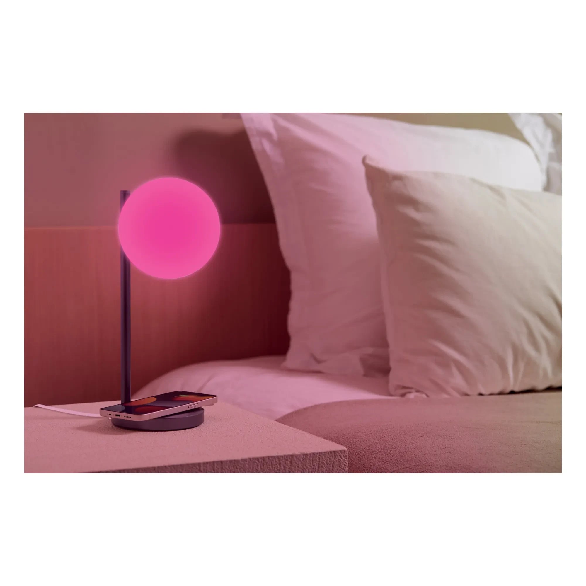 Lexon - Bubble LED Desk Lamp and Charging Stand | Steel Gray