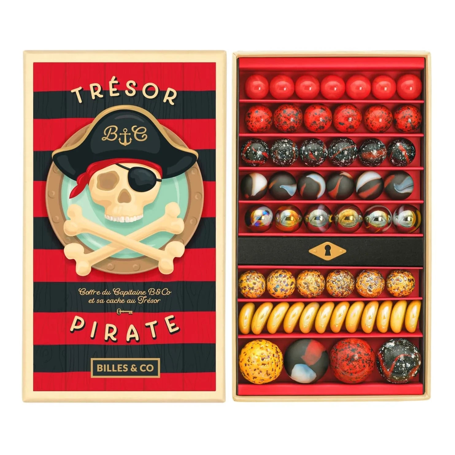 Billes & Co - 85 Pirate Treasure Marbles Set