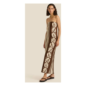 Soleil Soleil - Maeve Clove Coconut Keten Elbise | Kahverengi