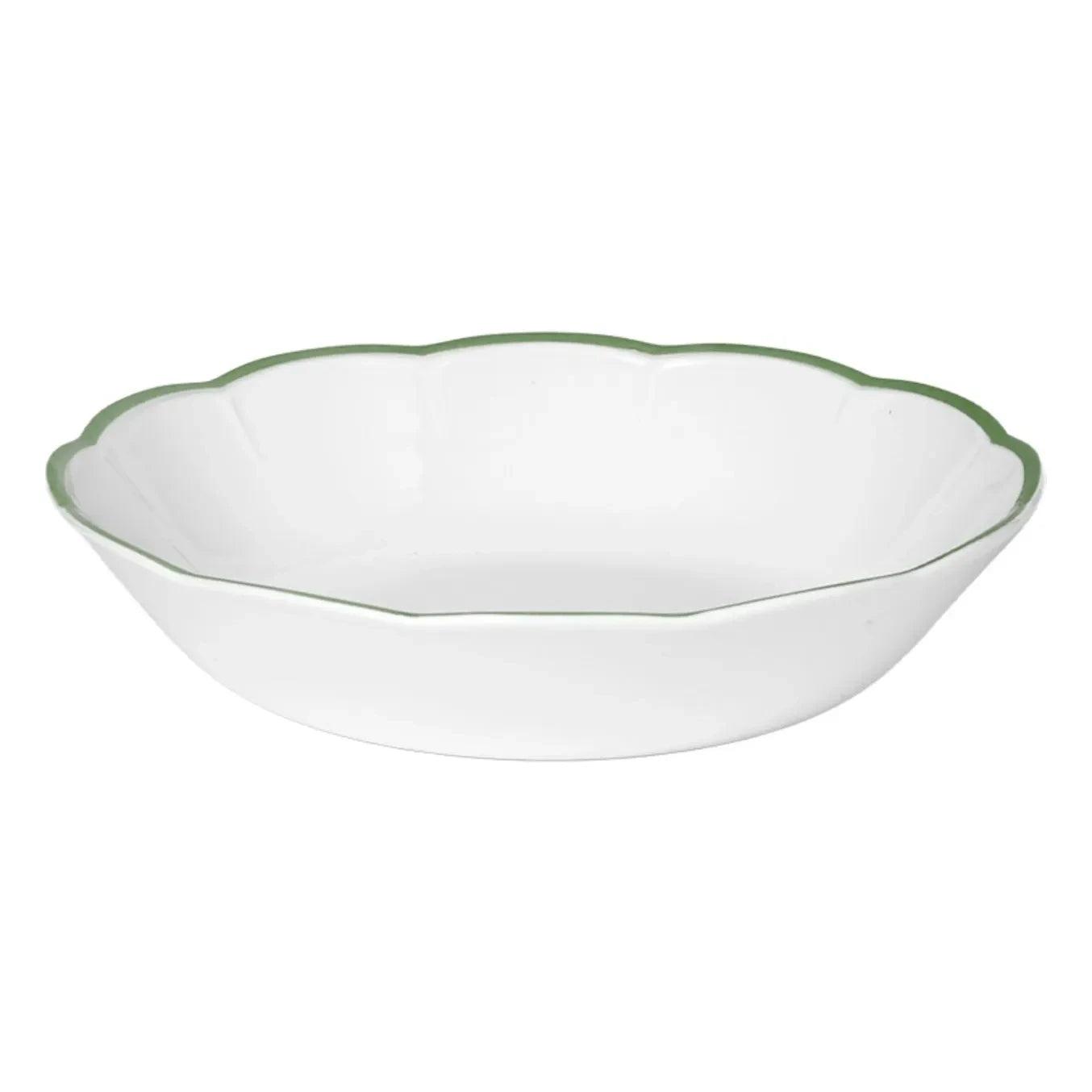 Bitossi - Burgundy Green Soup Plate | Green