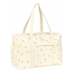 Nobodinoz - Waterproof Maternity Bag, Organic Cotton Opéra Lily | Ecru