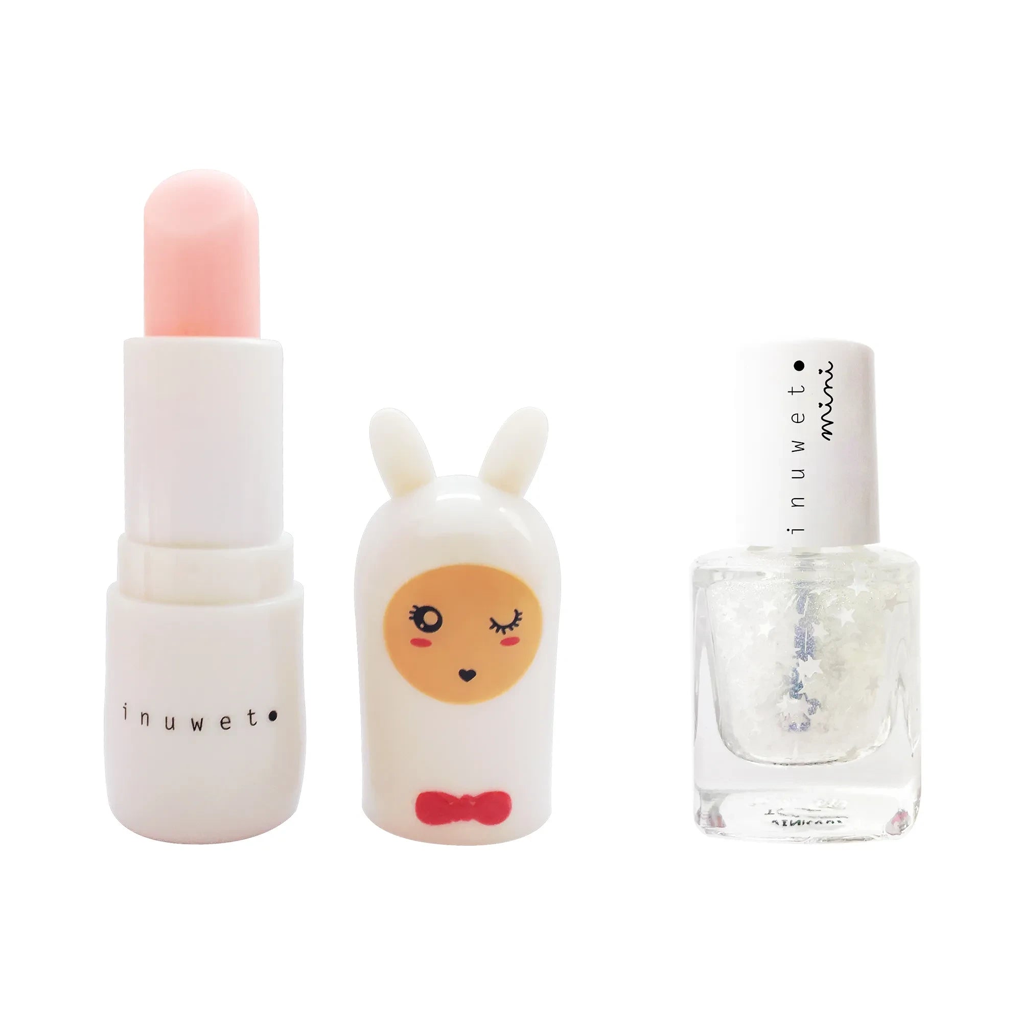 Inuwet - Nail Polish and Lip Balm Duo Set | White