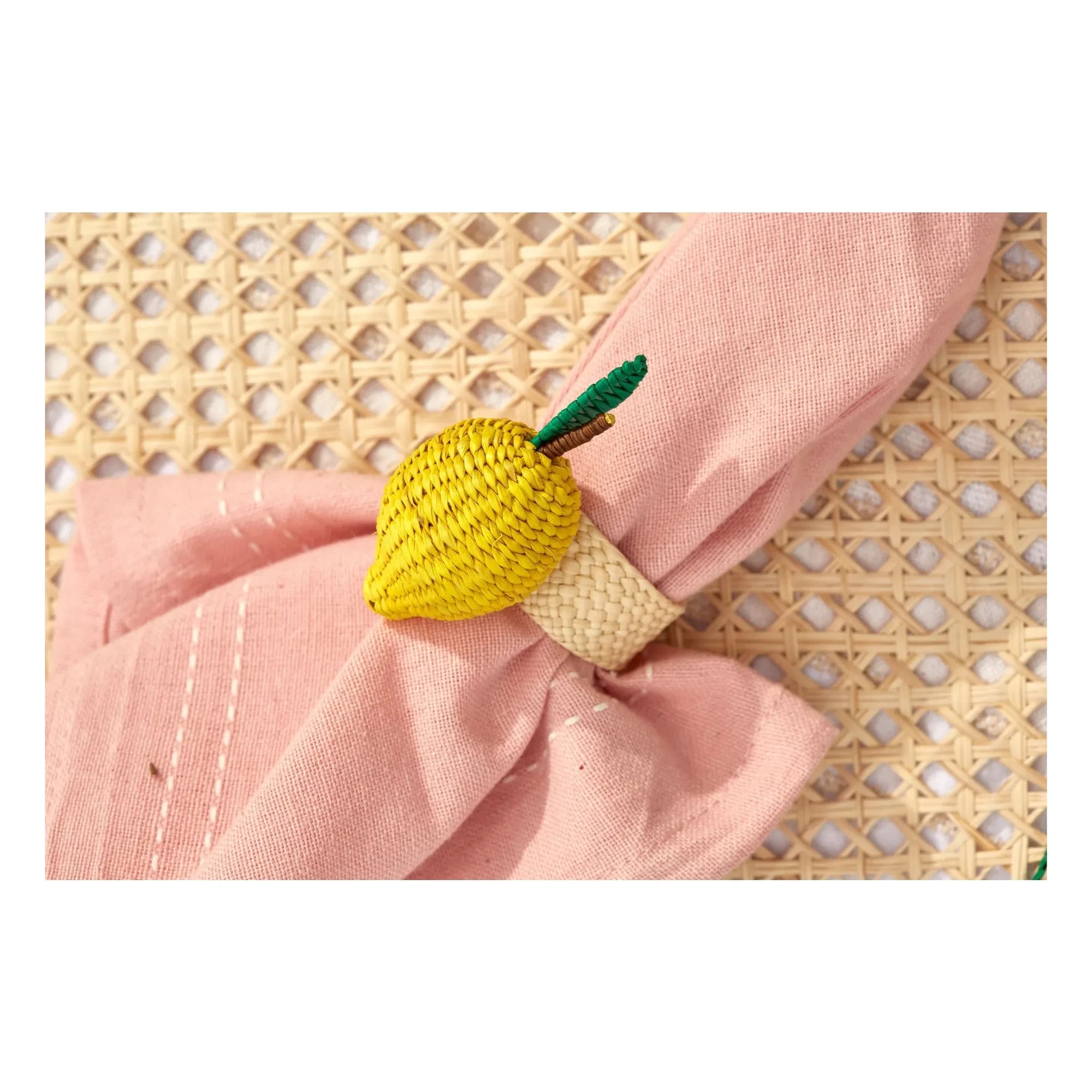 Coro Cora - Lemon Napkin Ring | Yellow