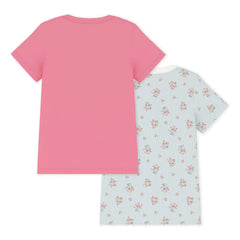 Petit Bateau - Batch 2 Floral Pattern T-Shirts | Pink