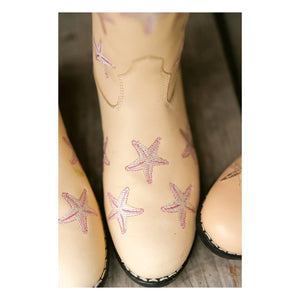 Bootstock - Starfish Leather Western Boots | Pale Yellow