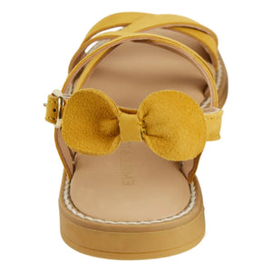 Emile et Ida - Leather Cross-Strap Sandals | Yellow