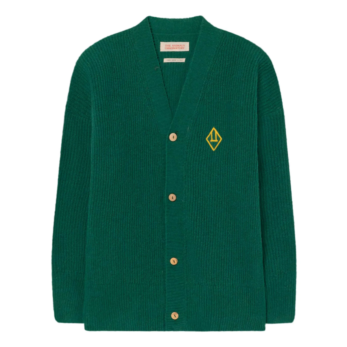 The Animals Observatory - Racoon Plain Cardigan | Green