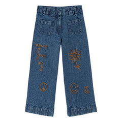 Emile et Ida - Blue Embroidered Jeans
