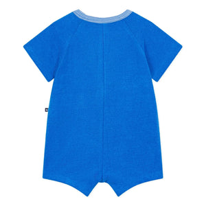 Petit Bateau - Solid Color Romper Shorts | Royal Blue
