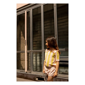 Louis Louise - Paule Striped Mesh T-Shirt | Yellow