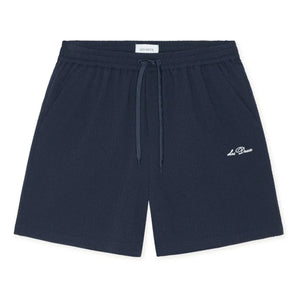 Les Deux - Stan Seersucker Swim Shorts | Dark Blue