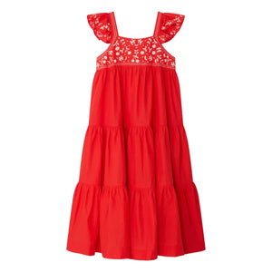 Bonpoint - Cora Organic Cotton Dress | Rouge Coquelicot