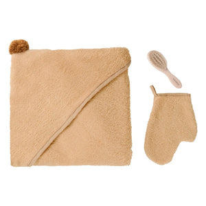 Nobodinoz - So Cute banyo aksesuarları - 3'lü Set | Camel