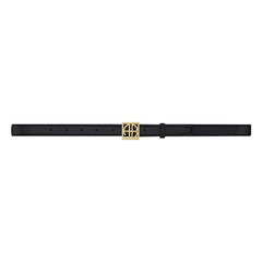 Anine Bing - Monogram Leather Belt | Black