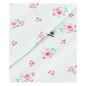 Petit Bateau - Organic Cotton Floral Pattern Pajama Underwear | White