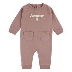 Emile et Ida - Organic Cotton Amour Romper | Purple