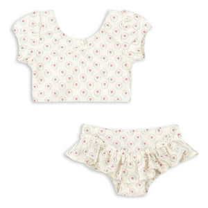 Konges Sløjd - Malti Ruffled Swimsuit Recycled Fibers | Ecru
