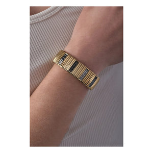 Sigal - SIG 18-1 Striped Bracelet | Black/Gold