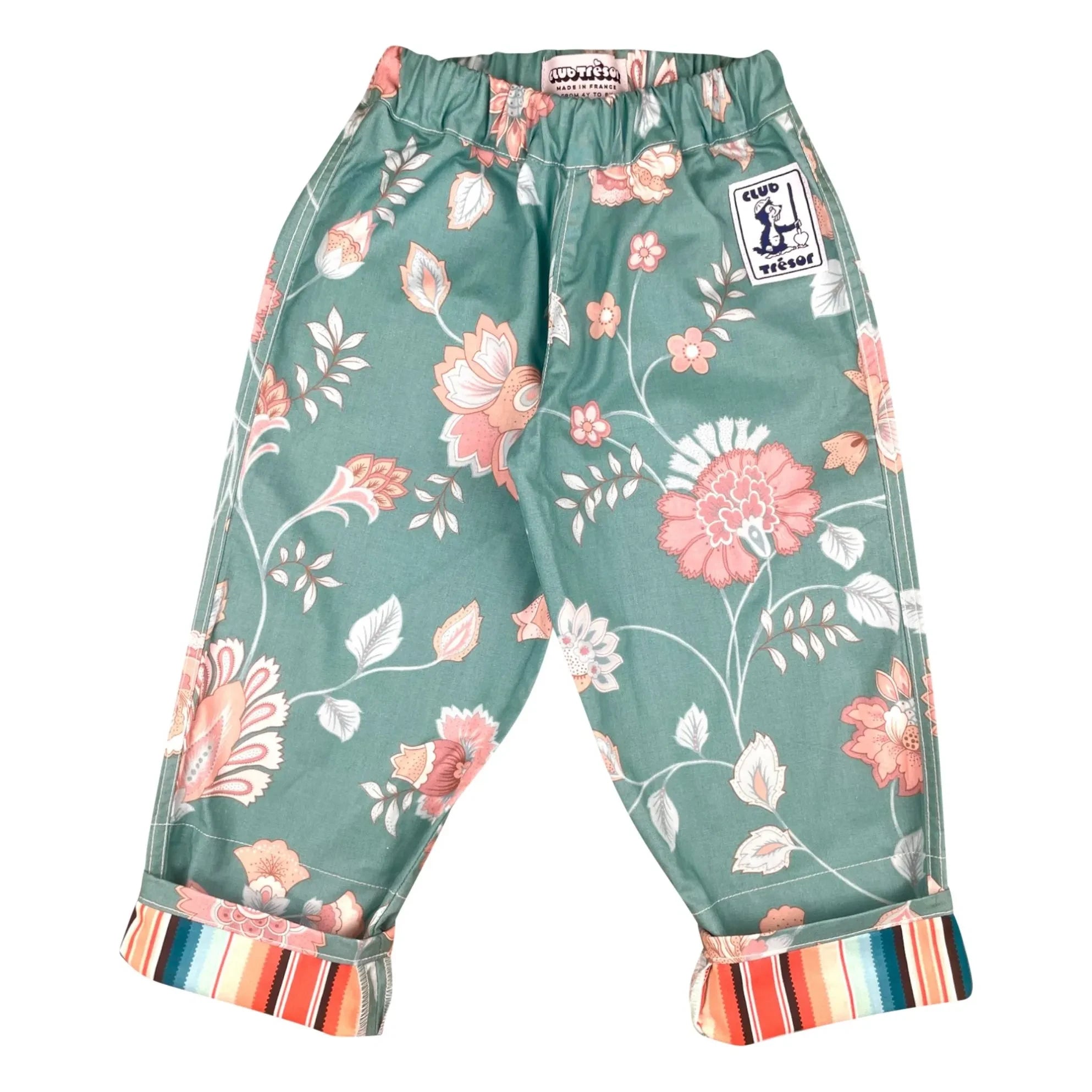 Club Trésor - Floral Patterned Pants | Clay