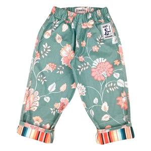 Club Trésor - Floral Patterned Pants | Clay