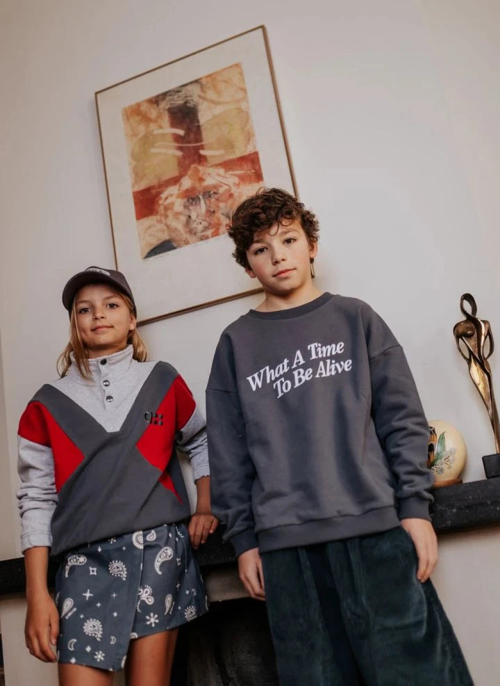 Cos I Said So - "What A Time" Organic Cotton Sweatshirt | Gray