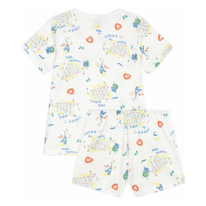 Petit Bateau - Opera Şort Pijama | Beyaz