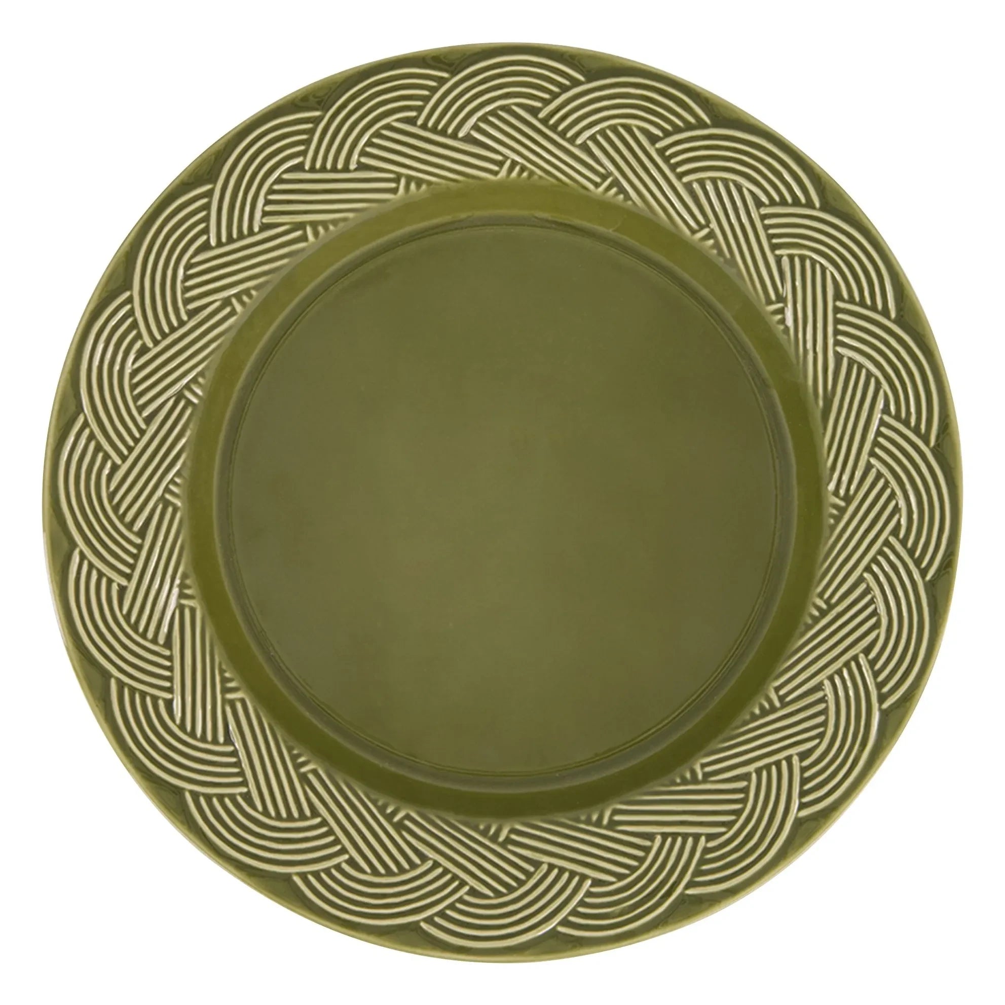 House of Capricorn - Wicker Dinner Plate | Green