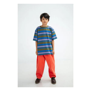 Repose AMS - Striped Organic Cotton T-Shirt | Khaki