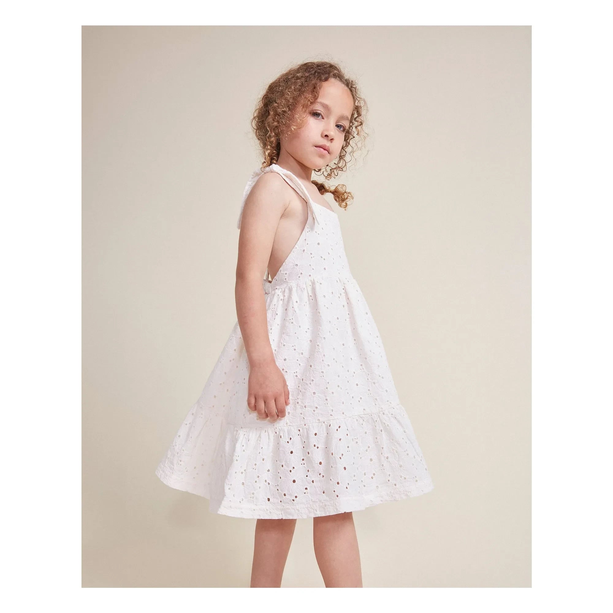 Búho - Embroidered Dress | Ivory