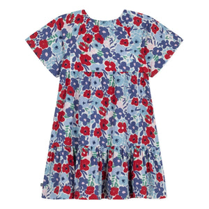 Petit Bateau - Organic Cotton Poplin Floral Dress | Blue