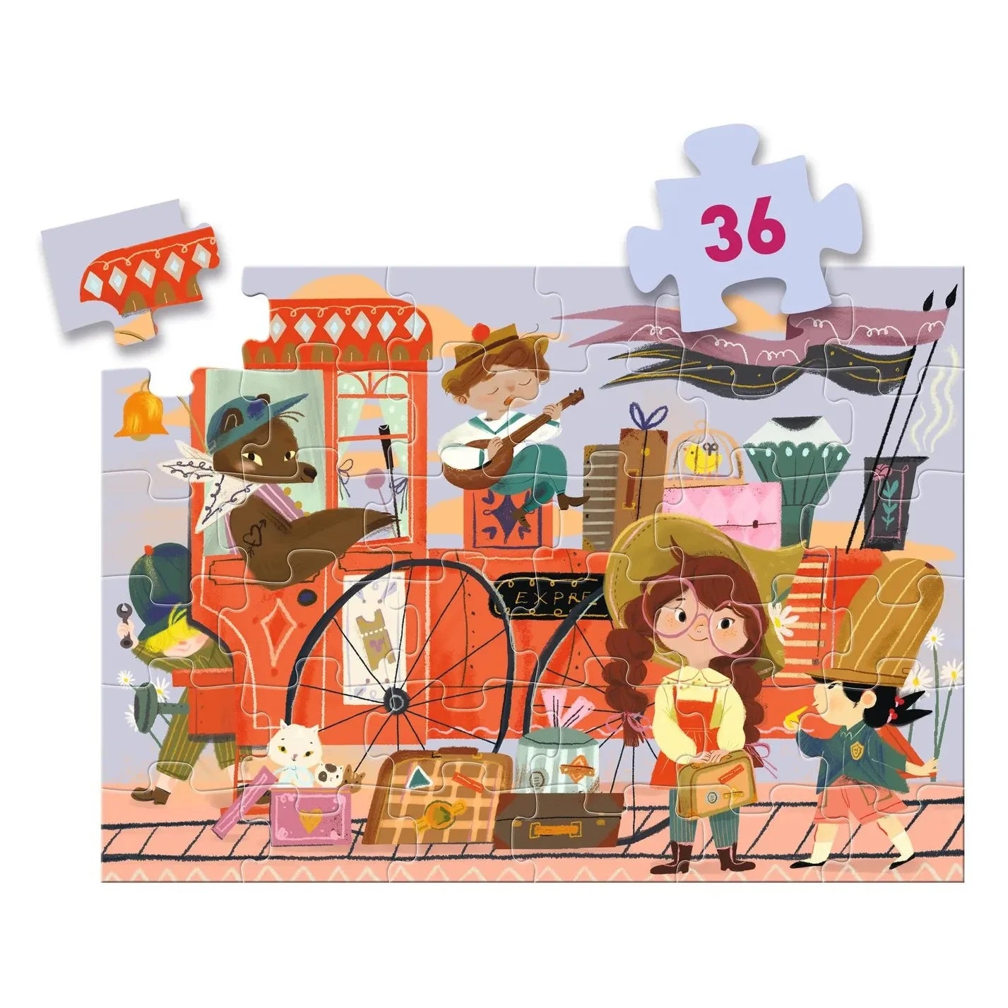 Djeco - "Mia'nın Yolculuğu" Puzzle - 36 Parça