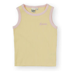 Goldie + Ace - Contrast Ribbed Tank Top | Yellow