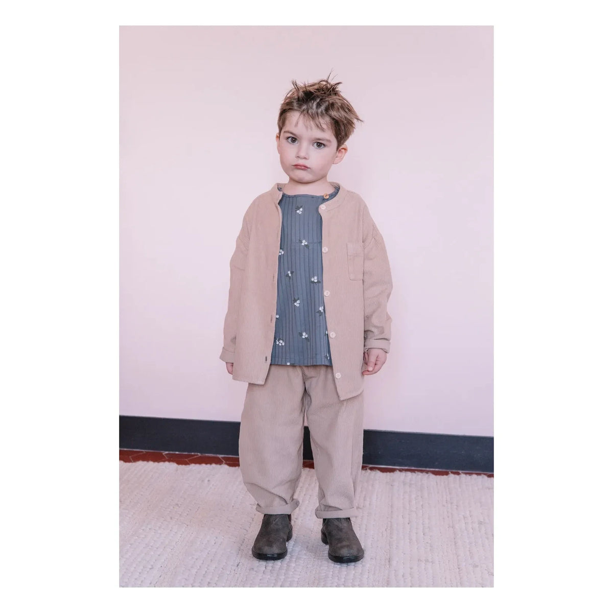Studio Bohème - Jim Ribana Organic Cotton Corduroy Shirt | Taupe Brown