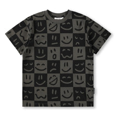 Molo - Riley Emotion Damier Organic Cotton T-Shirt | Black