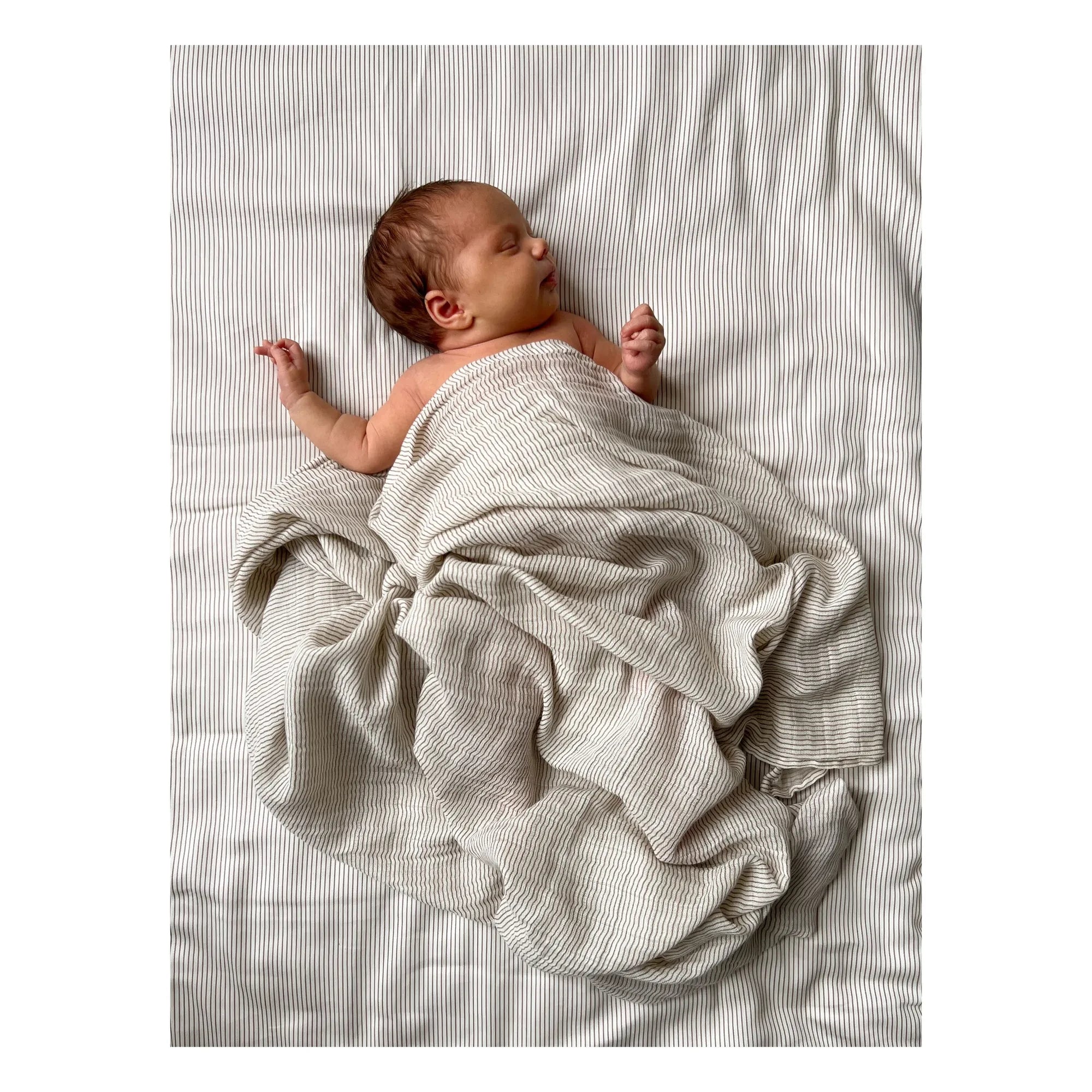 Cam Cam - Striped Swaddle | Camel