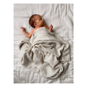 Cam Cam - Striped Swaddle | Camel