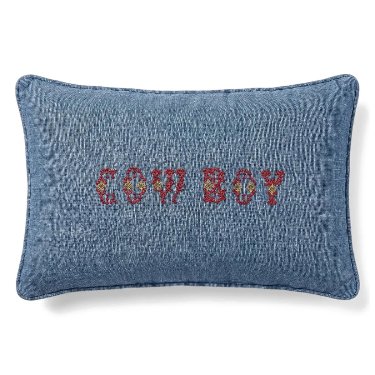 Editions Aimable - Camille Cowboy pillow | Blue Chambray