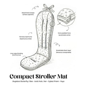 Babyshower - Roseberry Compact Stroller Liner | Ecru