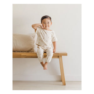 Quincy Mae - T-Shirt and Pants Set | Ecru