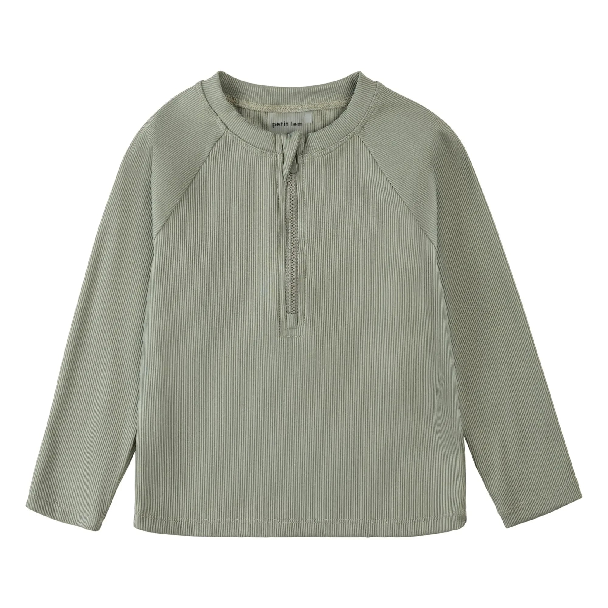 Petit Lem - Textured UV protection T-shirt Recycled fibre | Khaki