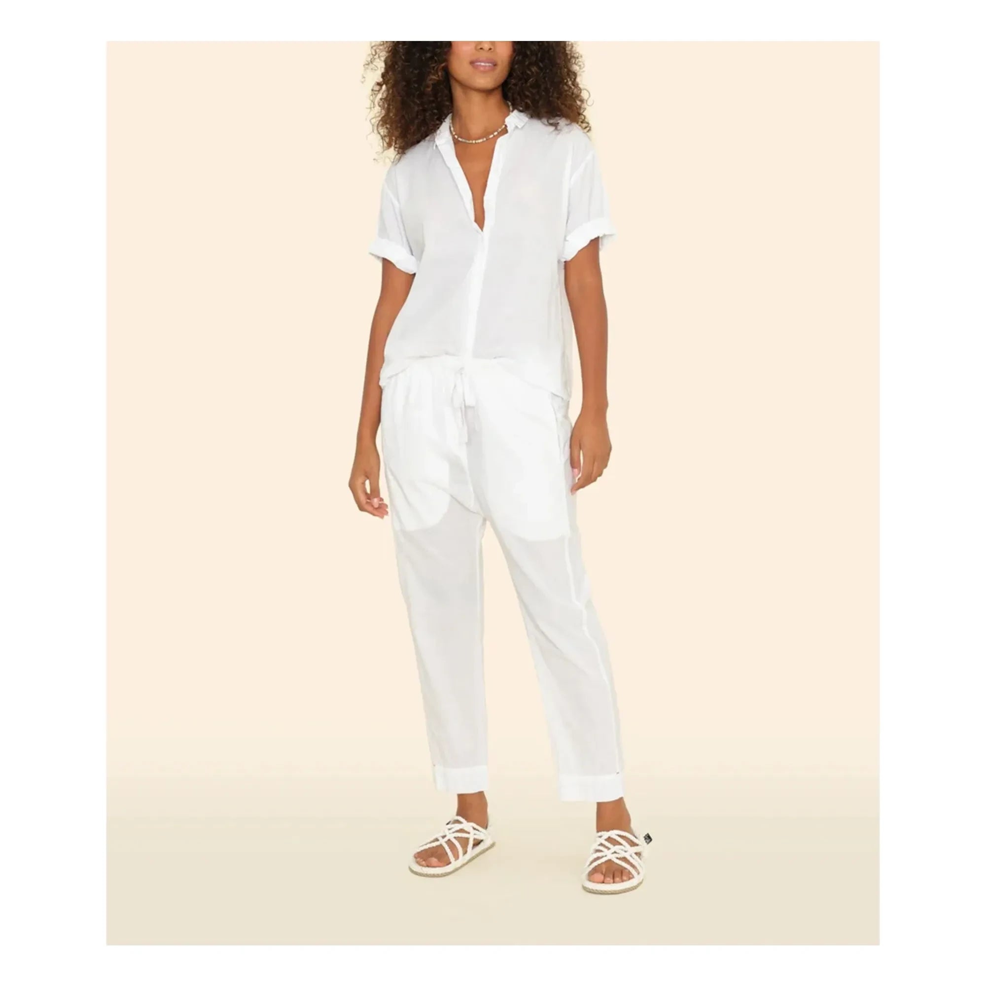 Xirena - Draper Cotton Poplin Pants | White