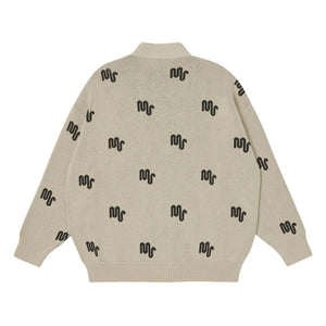 Main Story - Monogrammed Organic Cotton Cardigan | Off-White
