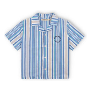 the new society - Tebas Striped Shirt | Light Blue