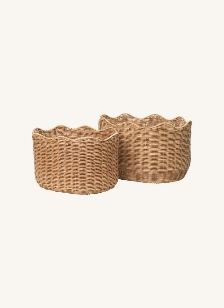 Broste Copenhagen - Lola Rattan Baskets - Set of 2